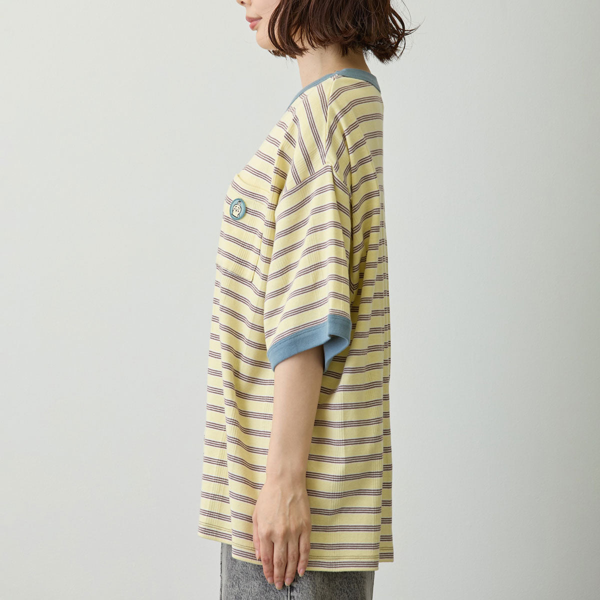 ちいかわ ビッグシルエットポケットTシャツ Robert P.Miller×Talking うさぎ BANANA