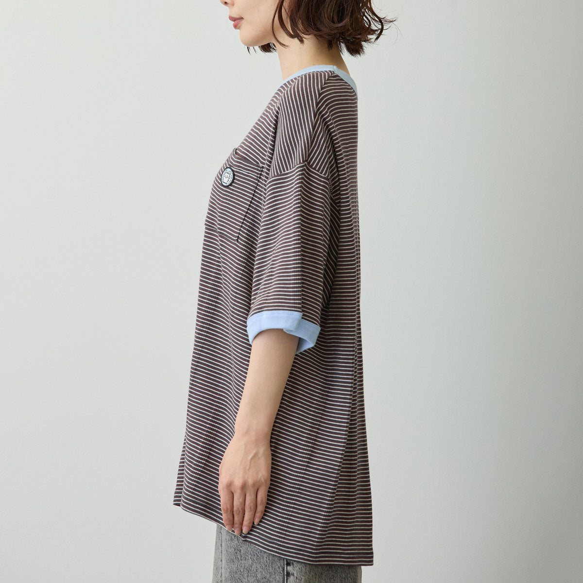 ちいかわ ビッグシルエットポケットTシャツ Robert P.Miller×Talking モモンガ COFFEE