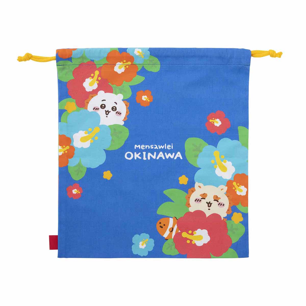 Chiikawa Shisa's Souvenir Shop Large Convenient Drawstring Bag (Hibiscus)