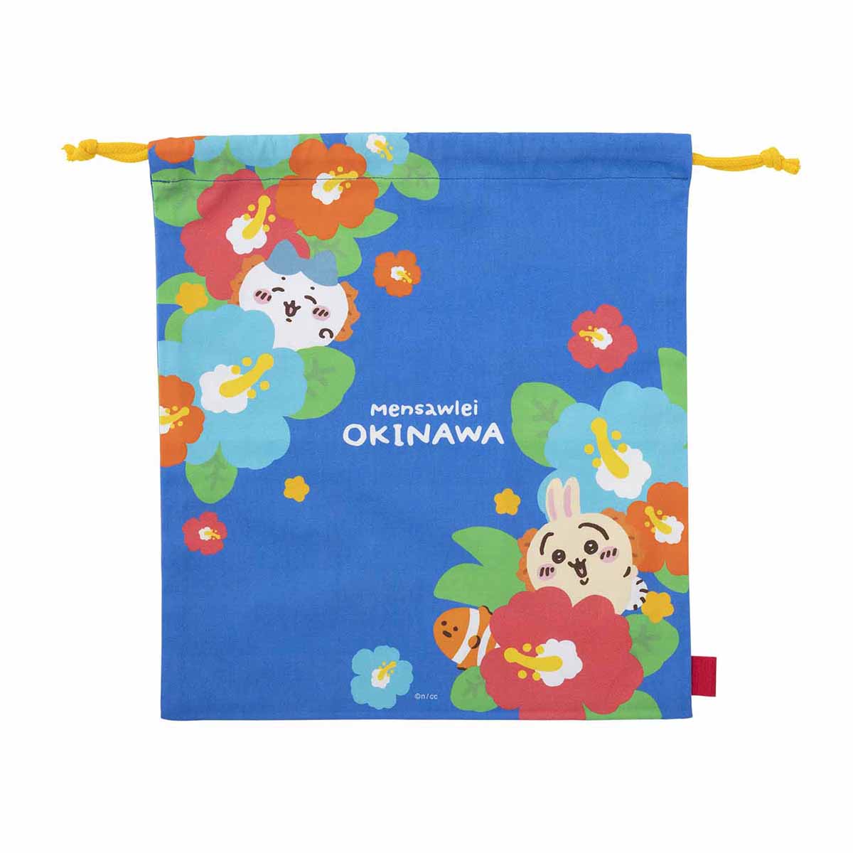 Chiikawa Shisa's Souvenir Shop Large Convenient Drawstring Bag (Hibiscus)