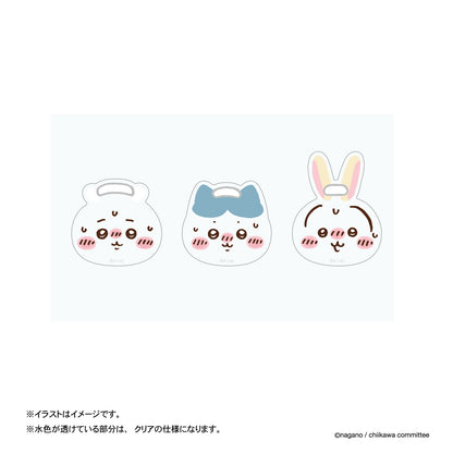 Chiikawa Restaurant Small Clear Stickers for Smartphones (HOT Expression) 3-piece Set
