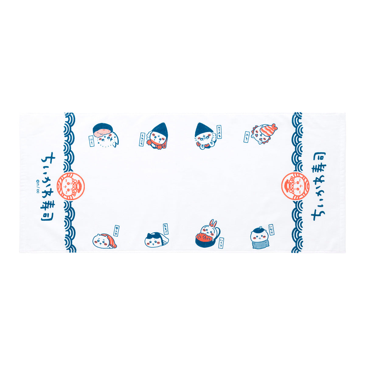 Chiikawa Chiikawa Sushi Face Towel (Sushi Everyone)