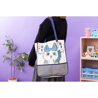 Chiikawa Parallel World!? Large Tote Bag with Pocket (Stronger Hachiware)