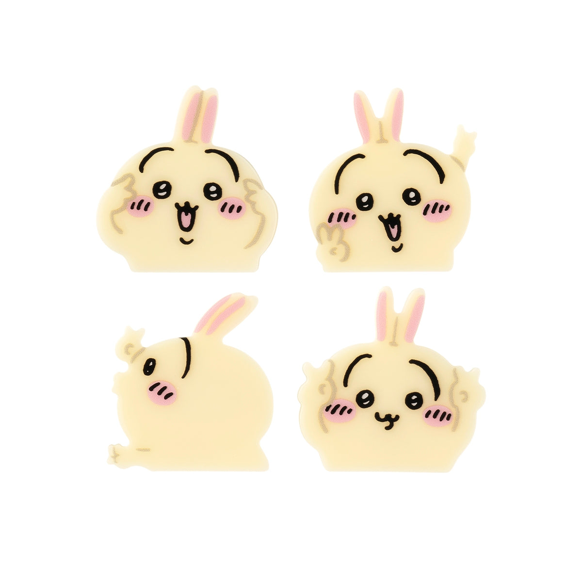 ちいかわ 4個セットアクリルバッジ（ピースなうさぎ）
