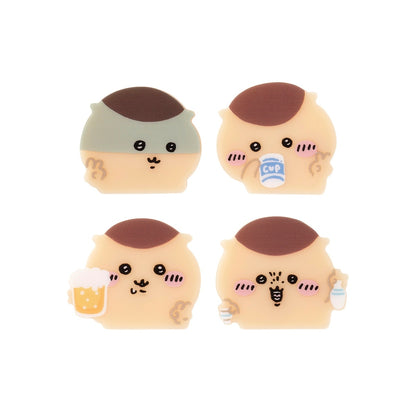 Chiikawa 4-Piece Acrylic Badge Set (Peace Kurimanju)