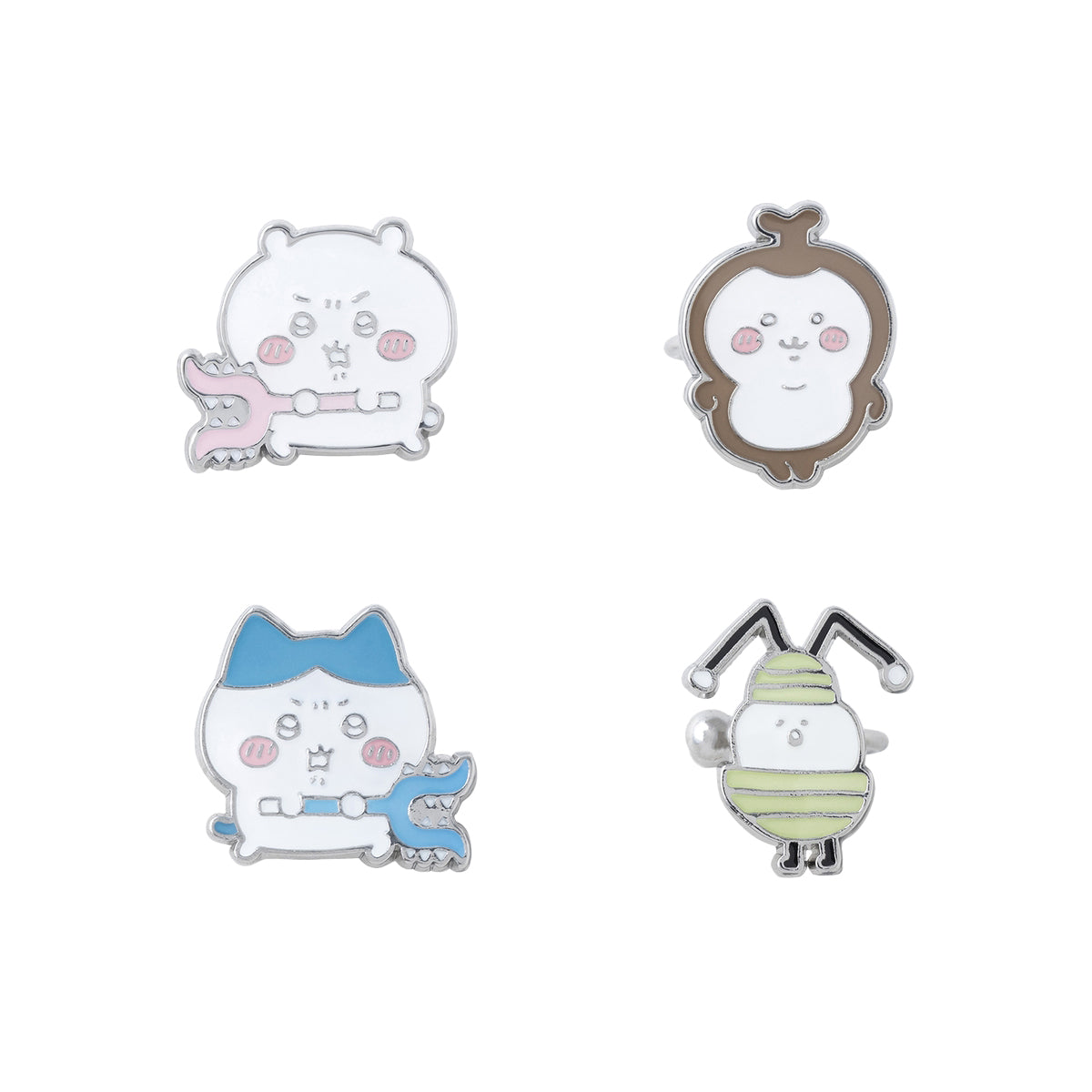 치이카와 볼록한 이어커프 4종 세트 (치이카와 & 하치와레)