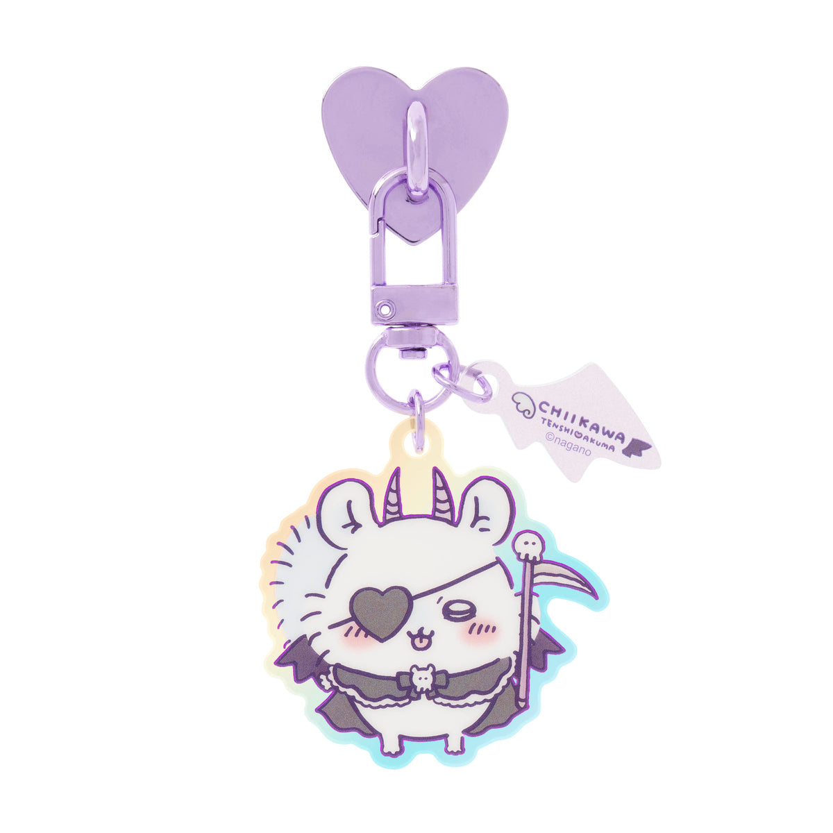ちいかわ てんし♡あくま キーリングチャーム付きキーホルダー（あくまなモモンガ）