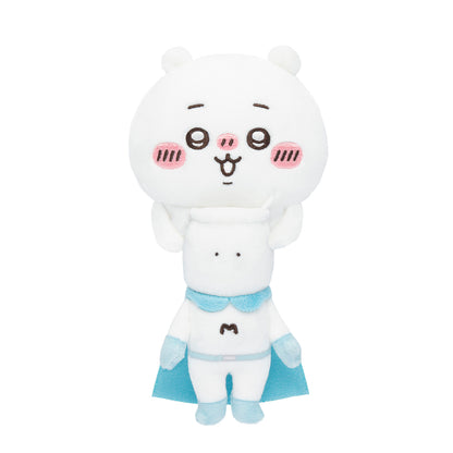 ちいかわ デスクトップから見守るひっかけぬいぐるみ（むちゃうマンとちいかわ）