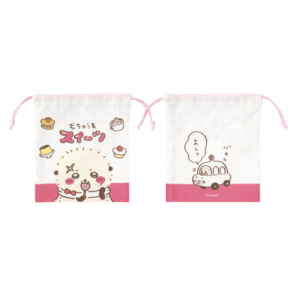 Chiikawa Rakko's Perfect Size Drawstring Pouch (Delicious Sweets)