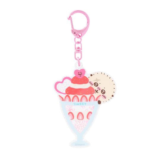 ちいかわ ラッコのシャカシャカキーホルダー（いちごパフェ）