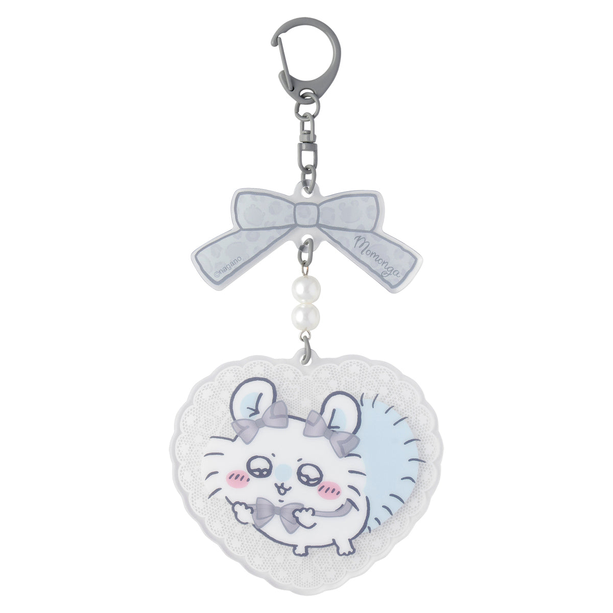 Chiikawa Go!HARAJUKU Acrylic Keychain (Ribbon Momonga)