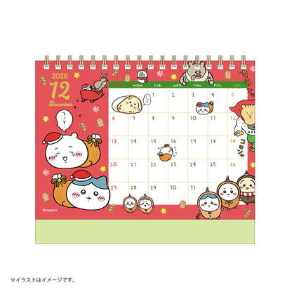 吉伊卡哇 2026年1月開始的桌面日曆 (附迷你貼紙)