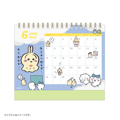 吉伊卡哇 2026年1月開始的桌面日曆 (附迷你貼紙)