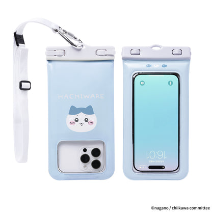 ちいかわ DIVAID フローティング防水ケース ショルダーストラップ付き（ハチワレ・フェイス）