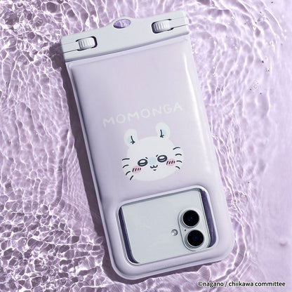 ちいかわ DIVAID フローティング防水ケース ショルダーストラップ付き（モモンガ・フェイス）