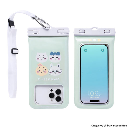 ちいかわ DIVAID フローティング防水ケース ショルダーストラップ付き（集合・フェイス）