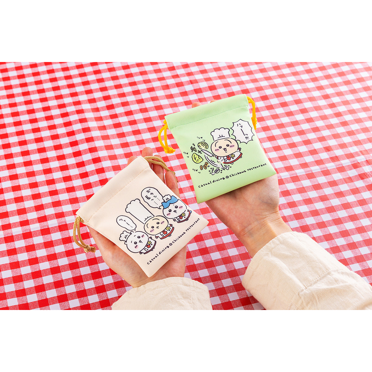 Chiikawa Chiikawa Restaurant 2-Piece Mini Drawstring Bag Set (Long Hat)