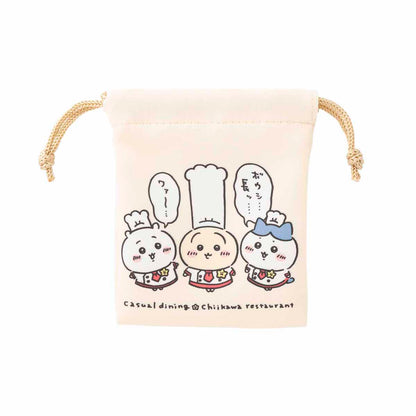 Chiikawa Chiikawa Restaurant 2-Piece Mini Drawstring Bag Set (Long Hat)