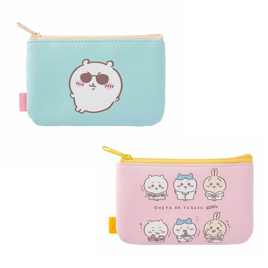 ちいかわ 東京みやげ 片面メッシュな2個セットポーチ（ちいかわ観光）