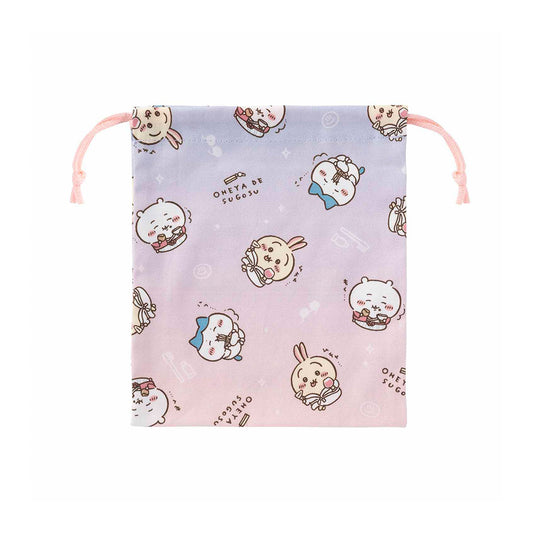 Chiikawa Tokyo Souvenir Perfect Size Drawstring Pouch (OHEYA DE SUGOSU)