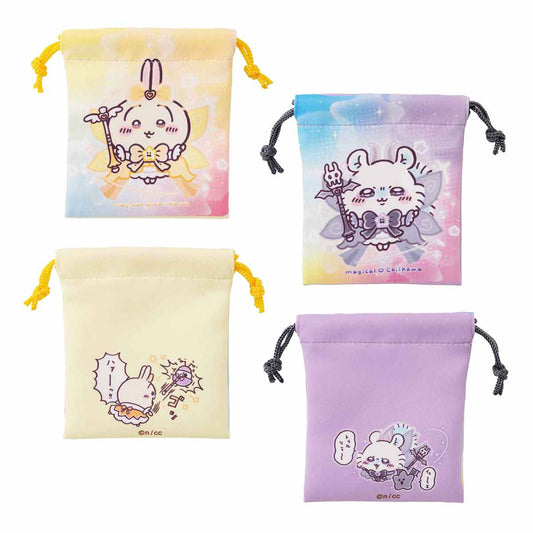 Chiikawa Super Magical Chiikawa 2-Piece Mini Drawstring Bags (Usagi & Momonga)
