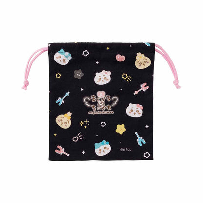 Chiikawa Super Magical Chiikawa Perfect Size Drawstring Bag (Black)
