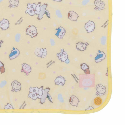 ちいかわ あったか収納ポケット付き3WAYブランケット（パステルイエロー）