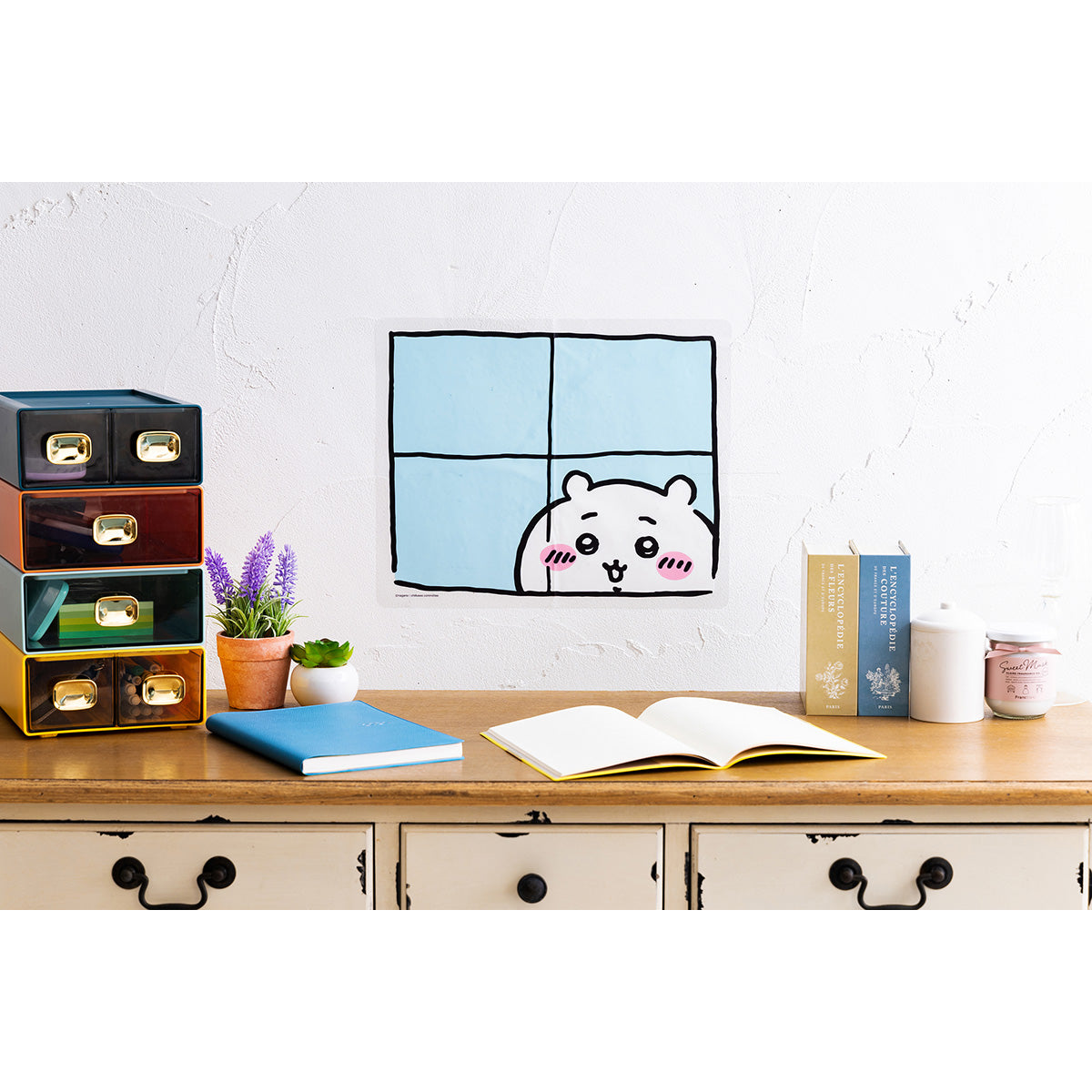 ちいかわ ウォールステッカー（窓から覗くちいかわ）