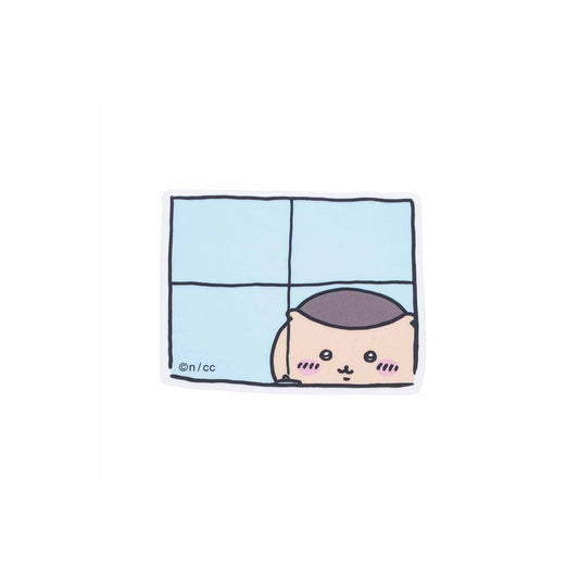 Chiikawa Clear Sticker for Smartphones (Kurimanju Peeking from Window)