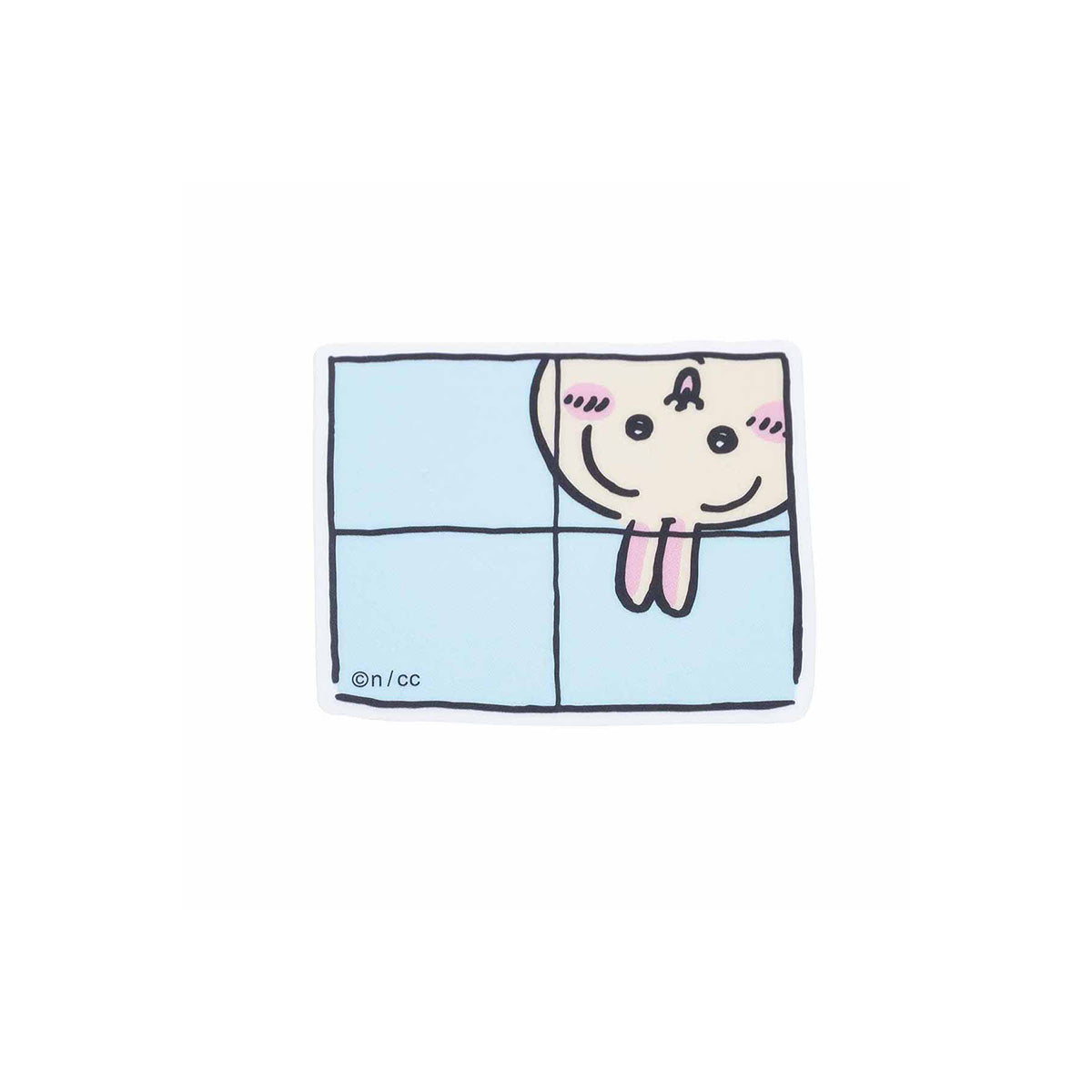 ちいかわ スマホに貼れるサイズのクリアステッカー（窓から覗くうさぎ）