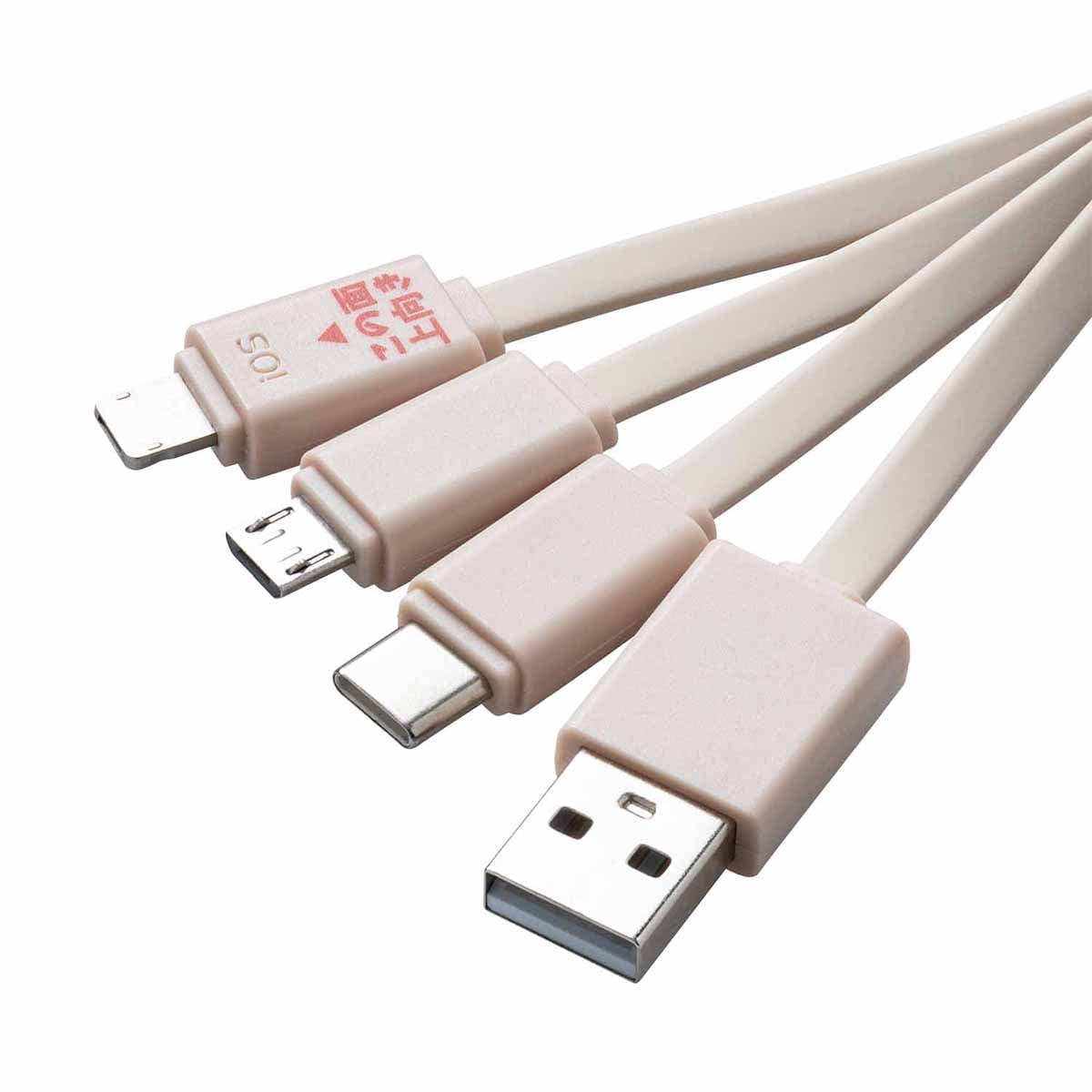 ちいかわ おかおマルチ充電ケーブル（ラッコ）