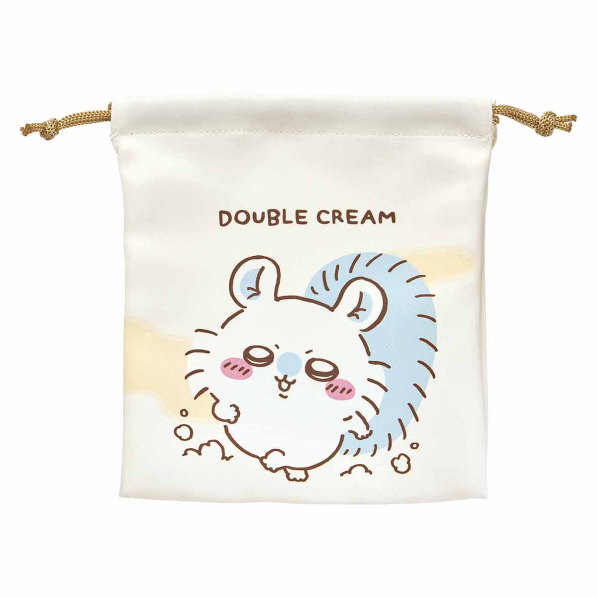 吉伊卡哇 預約開心出遊！適合大小物品的巾包（雙重奶油）