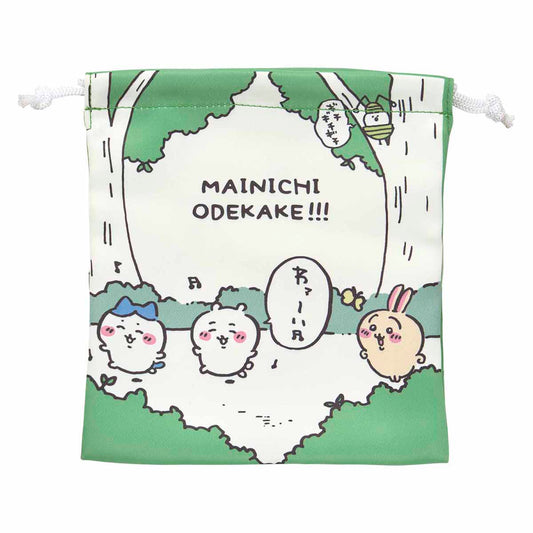 ちいかわ お出かけ楽しみ！な ほどよいサイズの巾着（まいにちお出かけ！！）