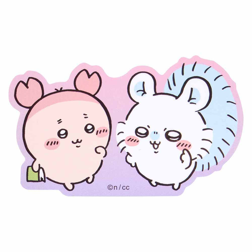 ちいかわ お出かけ楽しみ！な スマホに貼れるサイズのステッカー（モモンガと古本屋）