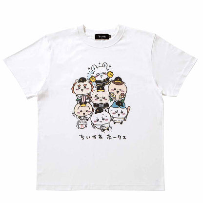ちいかわ/ホークス Tシャツ オールスター ホワイト