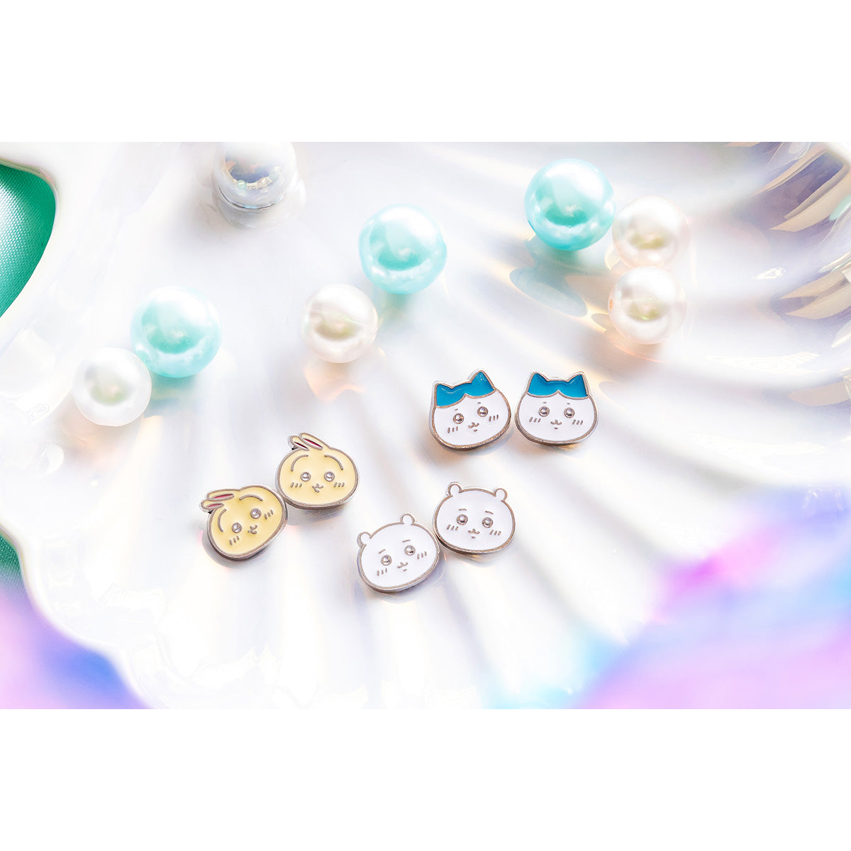 Chiikawa Magnetic Earrings 3-Piece Set (Chiikawa, Hachiware, Usagi)