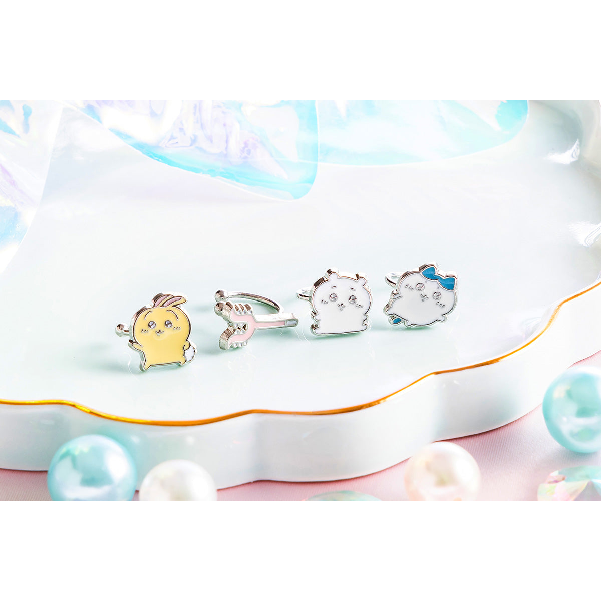 吉伊卡哇 耳环套装 4种（亲密）