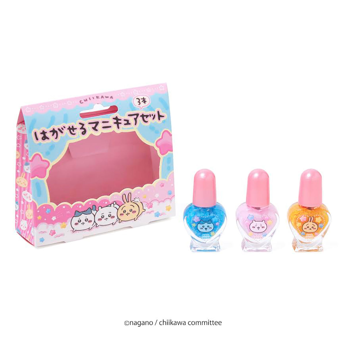 Chiikawa Removable Nail Polish 3-Piece Set
