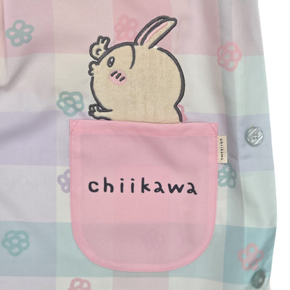 Chiikawa Apron (Flower・Checkered Pattern)