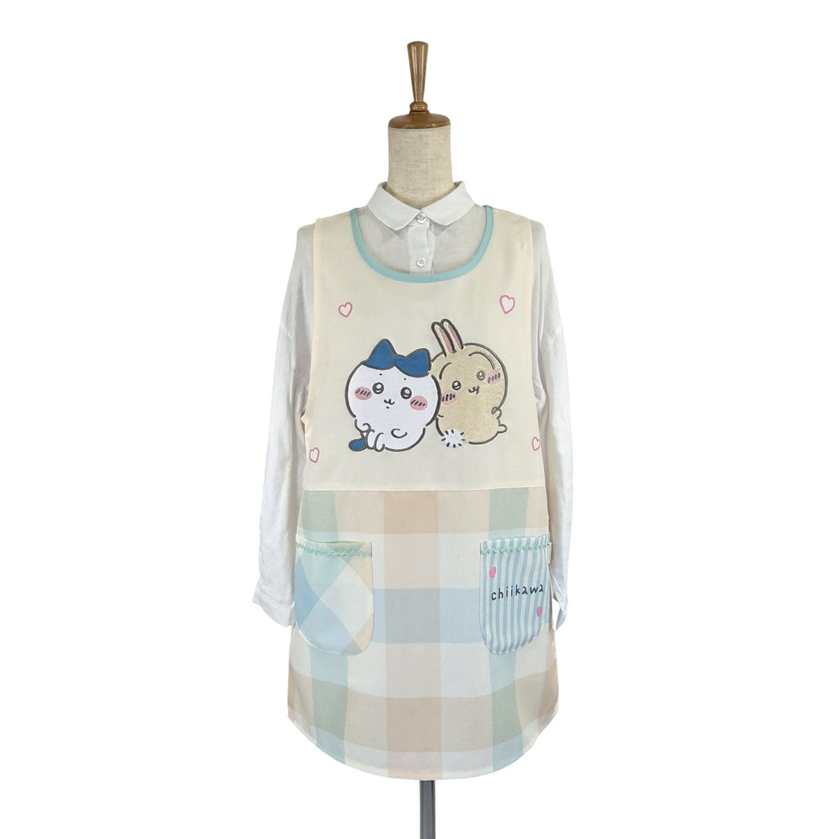 Chiikawa Apron (Heart・Checkered Pattern)