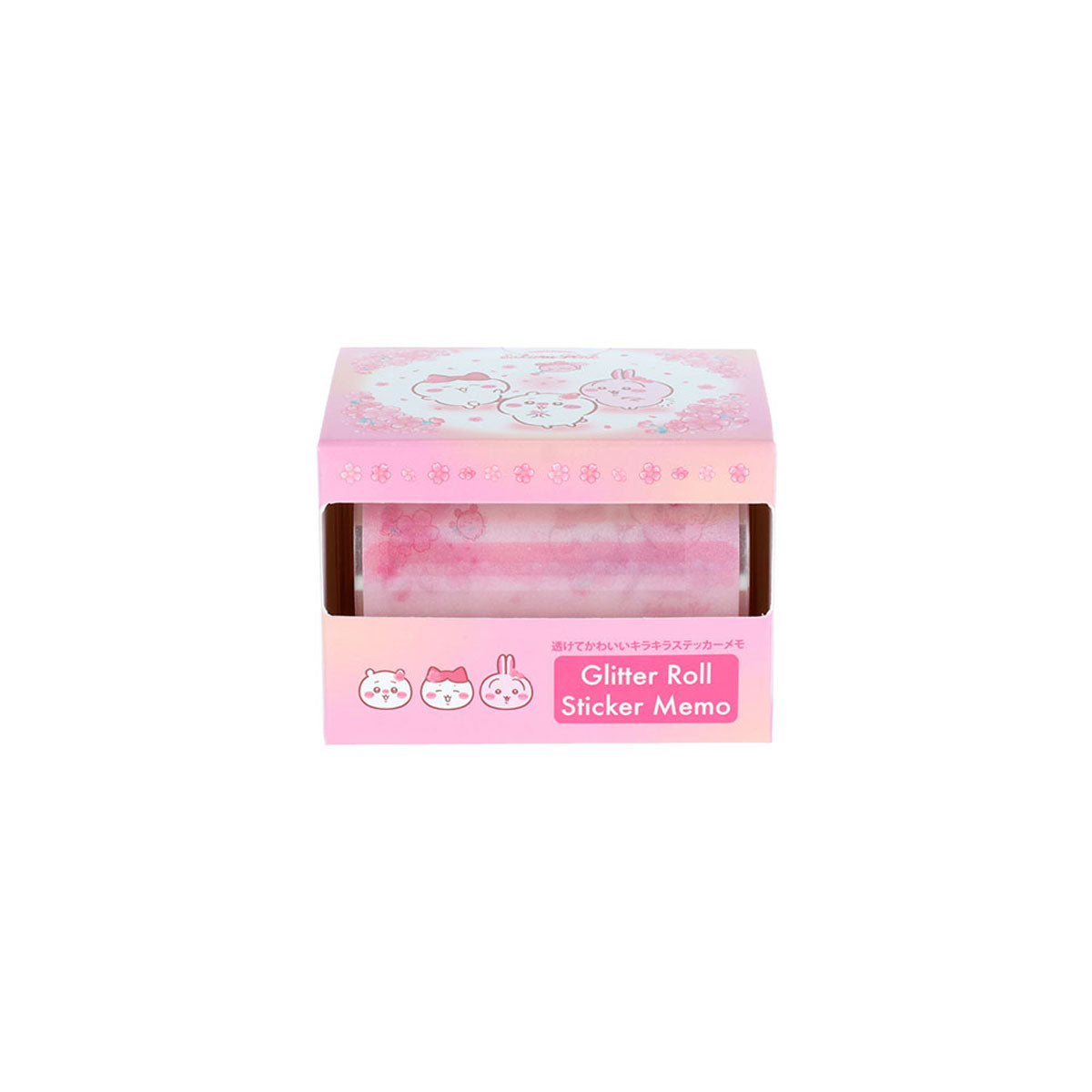 ちいかわ グリッターロールステッカーメモ（Sakura Pink・サクラ）