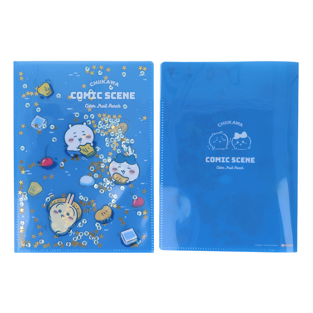 Chiikawa Sequin Clear File A5W (Fruit Punch・Night)