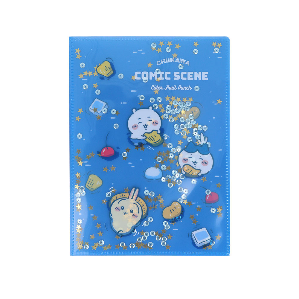 Chiikawa Sequin Clear File A5W (Fruit Punch・Night)