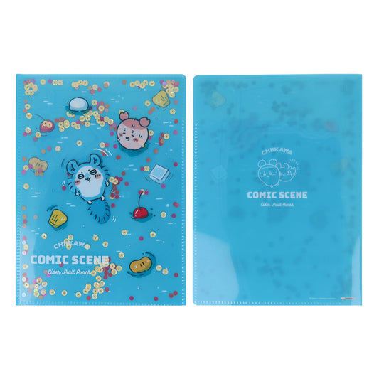 ちいかわ スパンコール入クリアファイルA5W（フルーツポンチ・昼）