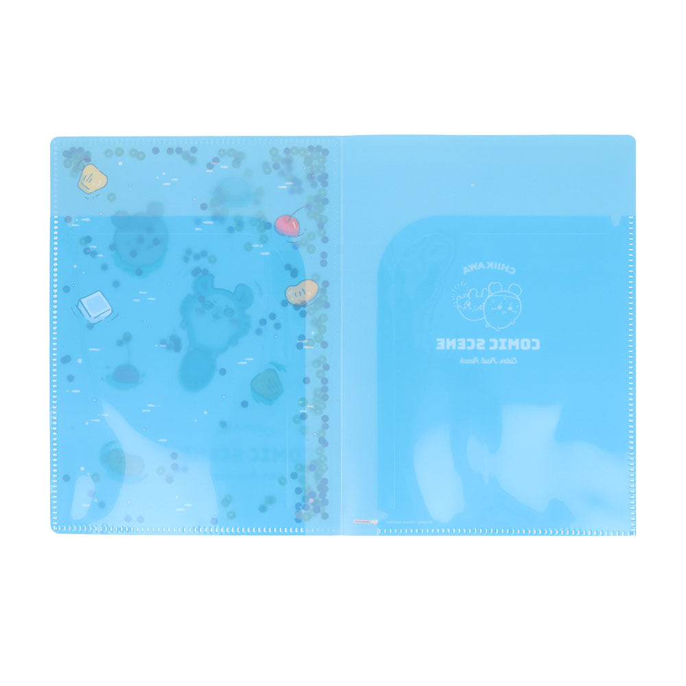 ちいかわ スパンコール入クリアファイルA5W（フルーツポンチ・昼）