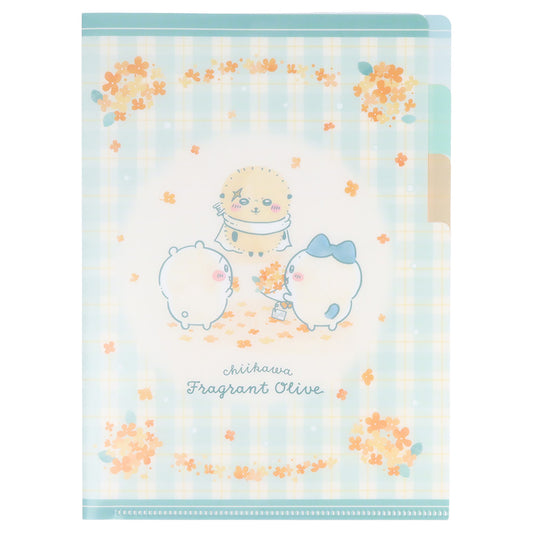 吉伊卡哇 A5透明文件夹3P（格子）