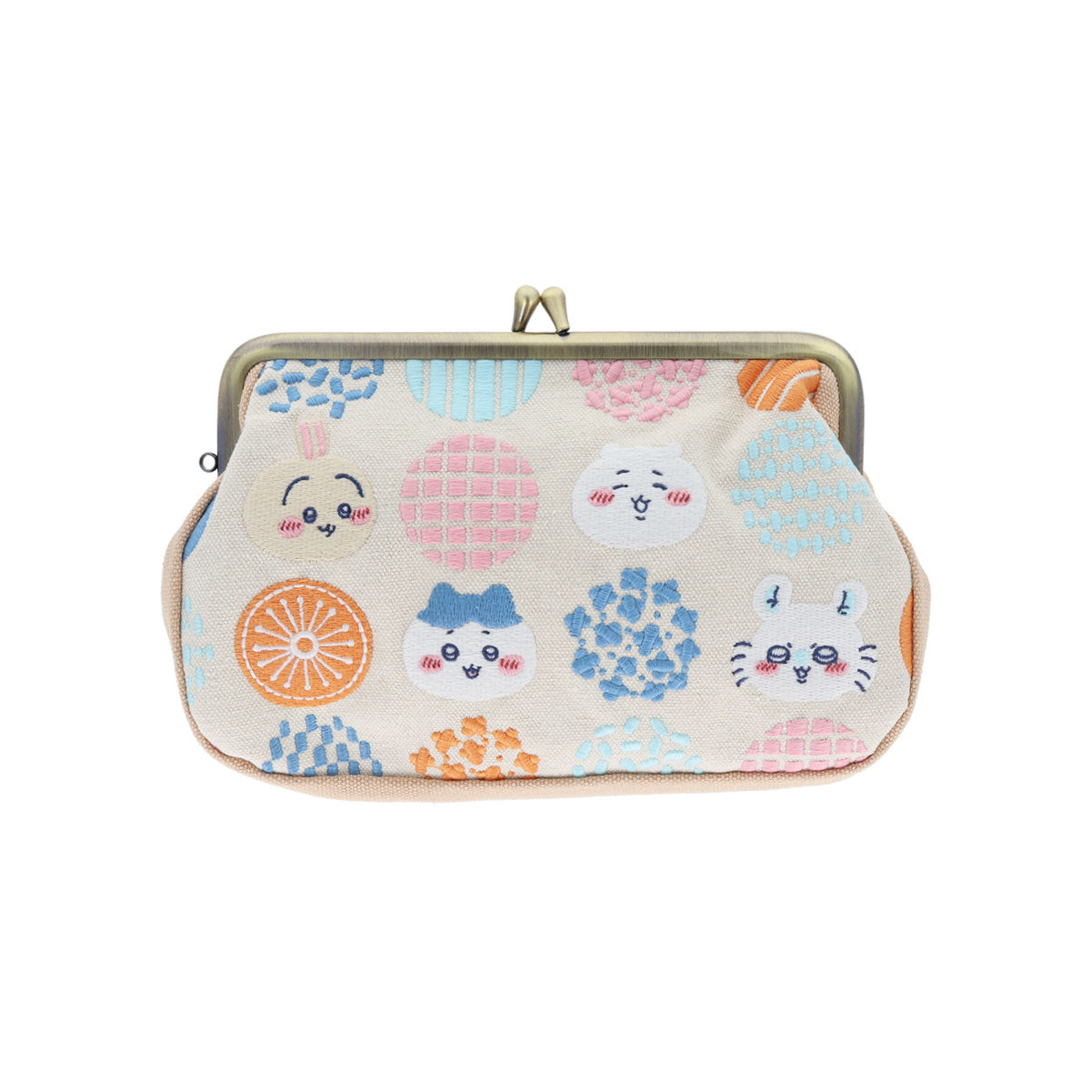 Chiikawa Tatami Embroidered Pouch (Beige)