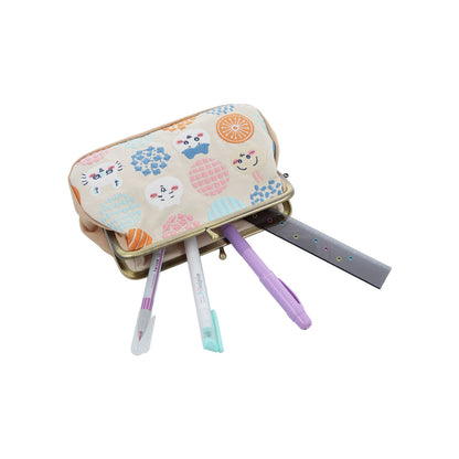 Chiikawa Tatami Embroidered Pouch (Beige)