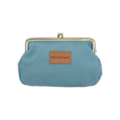 ちいかわ 畳刺繍がま口ポーチ（ブルー）