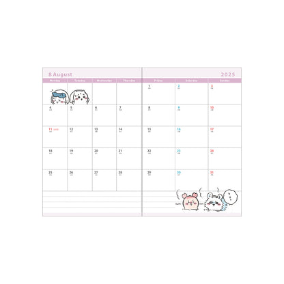 吉伊卡哇 日程本月间B7 2025（睡衣）